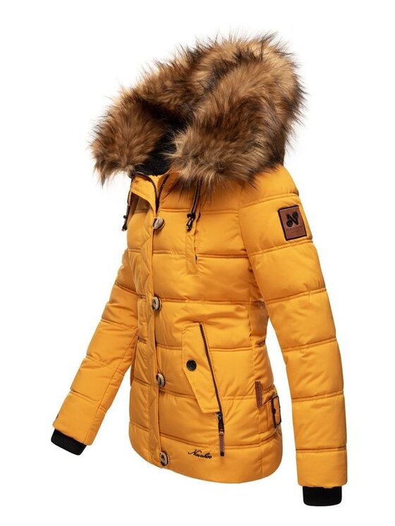 Navahoo Navahoo Kurtka zimowa Zoja Żółty Casual Fit