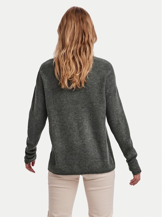 Vero Moda Vero Moda Džemper Crewlefile 10233357 Zelena Loose Fit