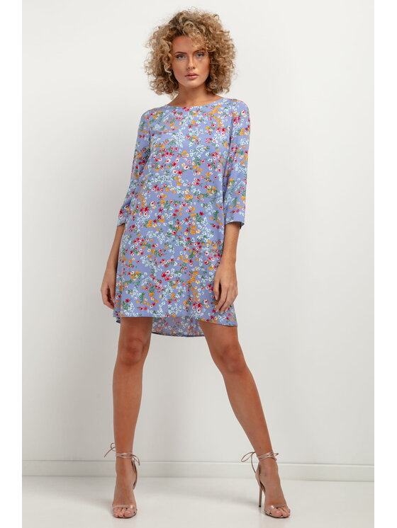 Tessita Tessita Sukienka koktajlowa T391 Fioletowy Straight Fit