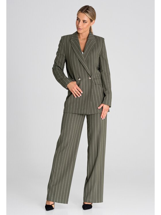 FIGL FIGL Marynarka M951 Khaki Regular Fit