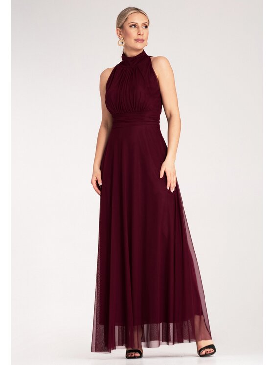 FIGL FIGL Abito da sera M1173 Bordeaux Flared Fit