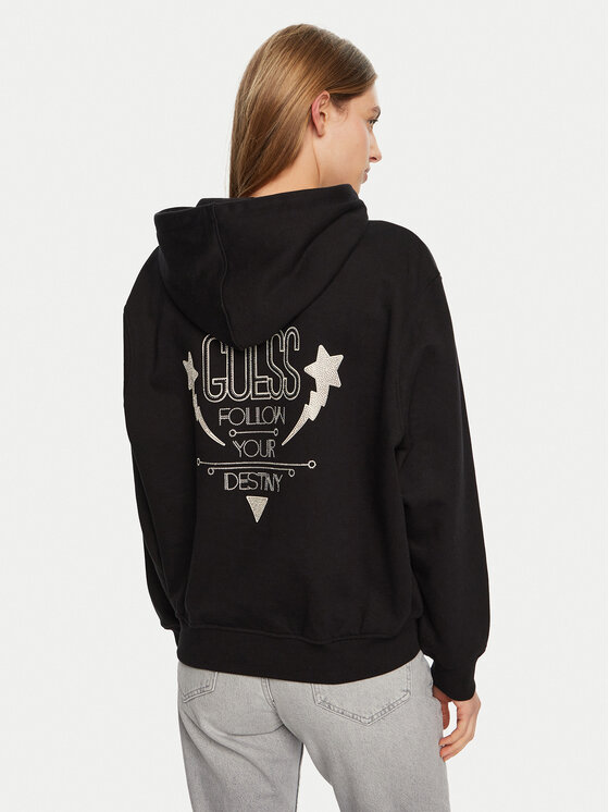 Guess Guess Mikina W5RQ00 KBY51 Čierna Regular Fit