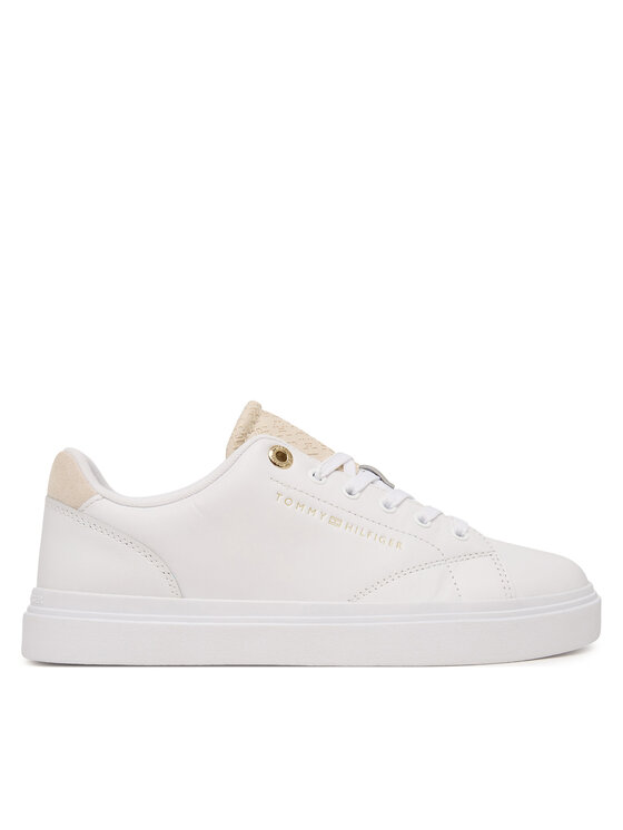 Tommy Hilfiger Tommy Hilfiger Laisvalaikio batai Th Feminine Cupsole Monogram FW0FW09606 Balta