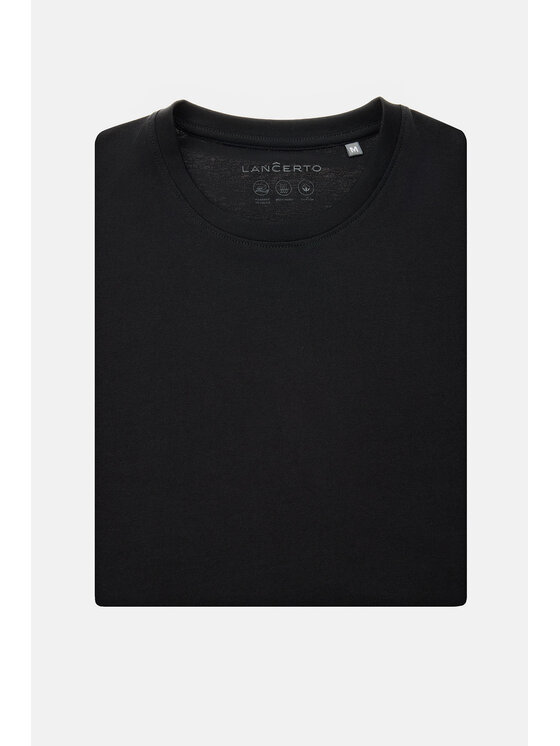 Lancerto Lancerto T-Shirt Kenneth TS073124000026 Czarny Regular Fit