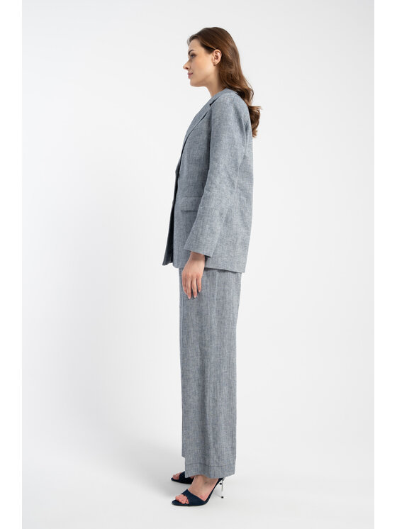 CLICK CLICK Sako Marynarka Alka Zigzag Navy SS 25 Tmavomodrá Regular Fit