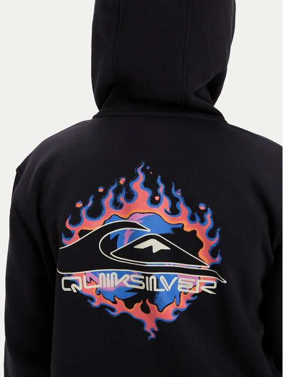 Quiksilver Quiksilver Bluză Graphic Zip EQBFT03958 Negru Regular Fit