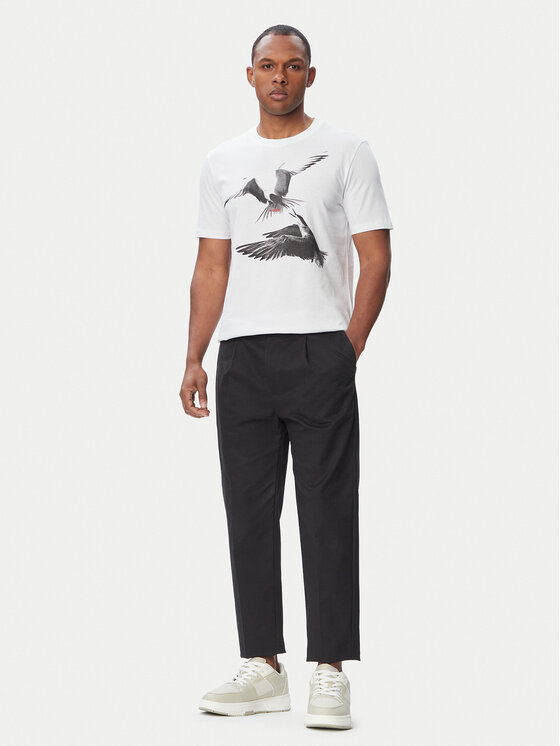 HUGO HUGO T-shirt Dirunn 50564143 Bijela Regular Fit