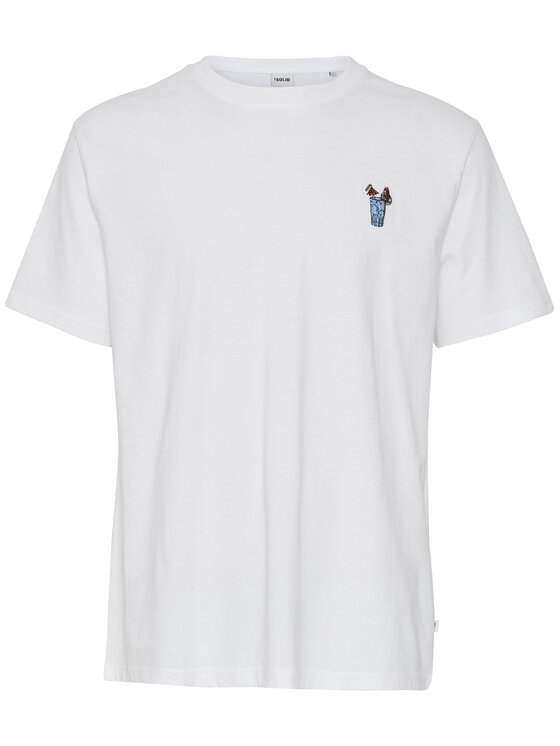 Solid T-Shirt 21107948 Weiß Regular Fit | Modivo.de