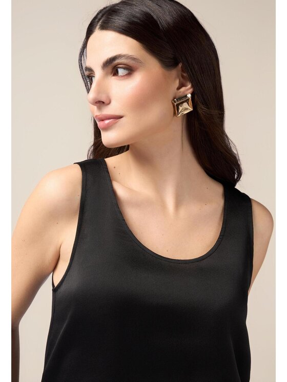 Oltre Oltre Top G016J103986N033 Czarny Regular Fit