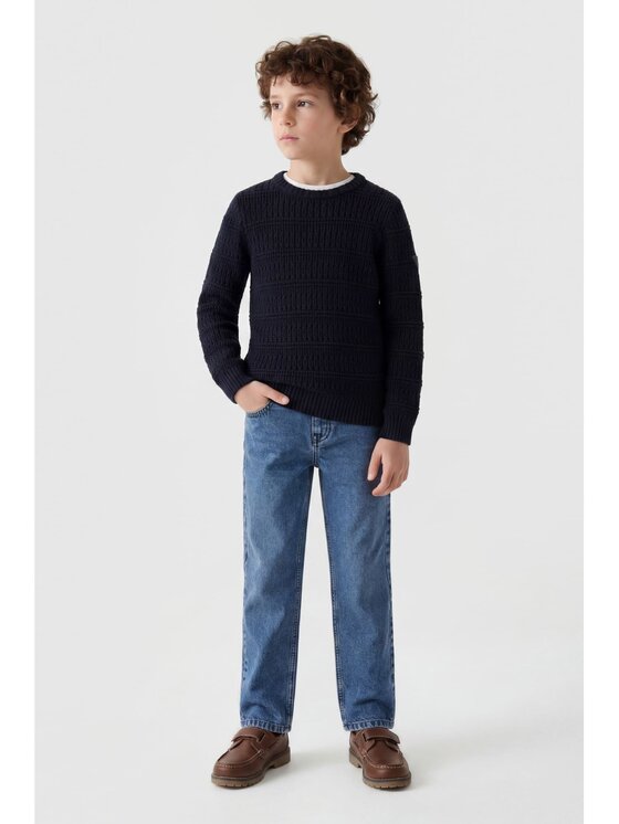Guess Kids Guess Kids Mikina 183848 Modrá Classic Fit