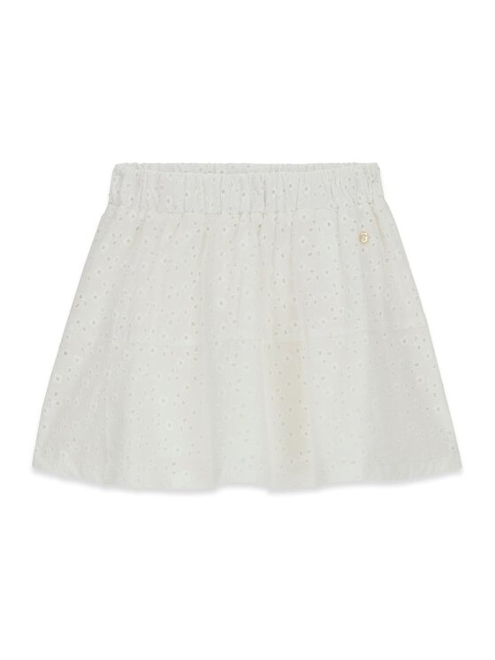 Guess Kids Guess Kids Kalhoty z materiálu 181988 Bílá Regular Fit