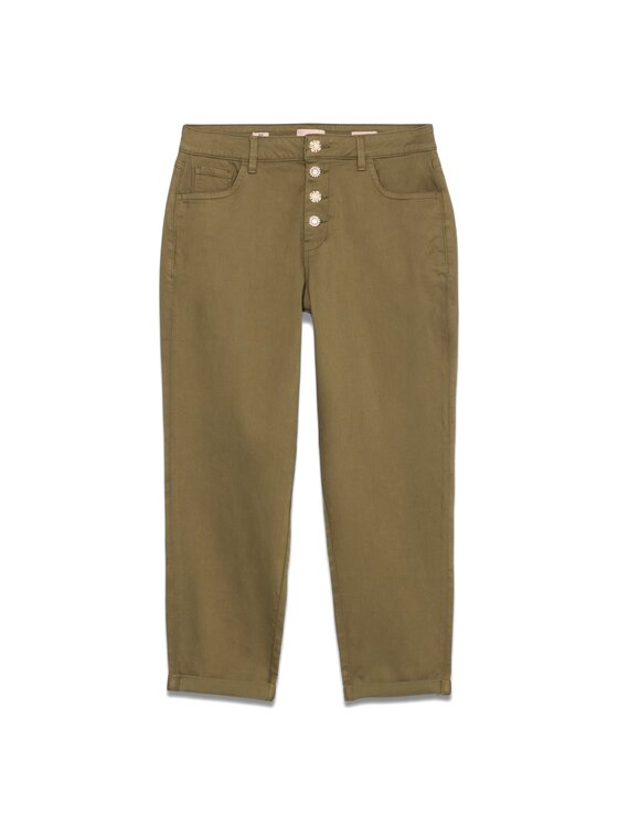 Oltre Oltre Spodnie materiałowe P797R008413N035 Zielony Boy Fit