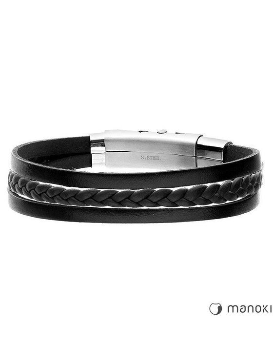 Manoki Manoki Bransoletka BA439B Czarny