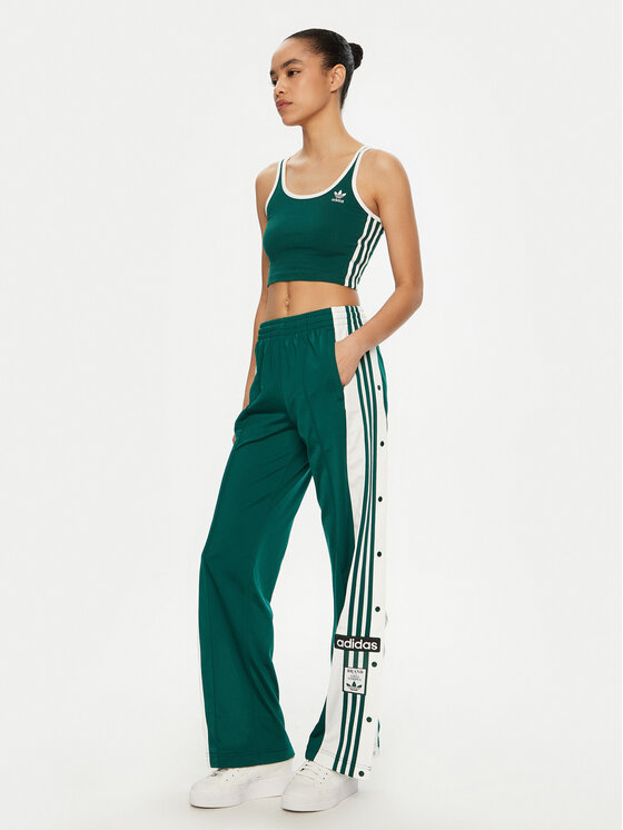 adidas adidas Топ adicolor 3-Stripes JD4614 Зелений Slim Fit