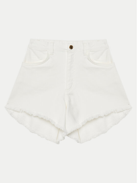 TWINSET TWINSET Džínsové šortky 251GJ2610 Biela Regular Fit