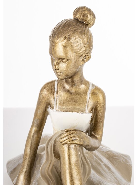 MIAhome MIAhome Figurka siedząca baletniczka ISABELLE Złoty