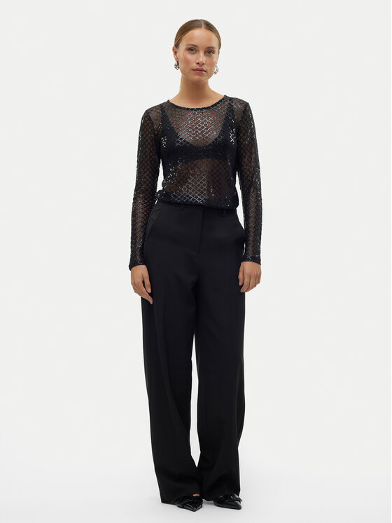 Vero Moda Vero Moda Majica Safina 10317016 Crna Regular Fit