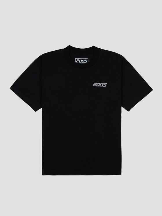 2005 2005 T-Shirt Basic Czarny Oversize