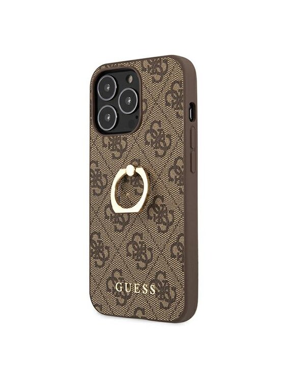 Guess Guess Etui na telefon iPhone 13 Pro Brązowy