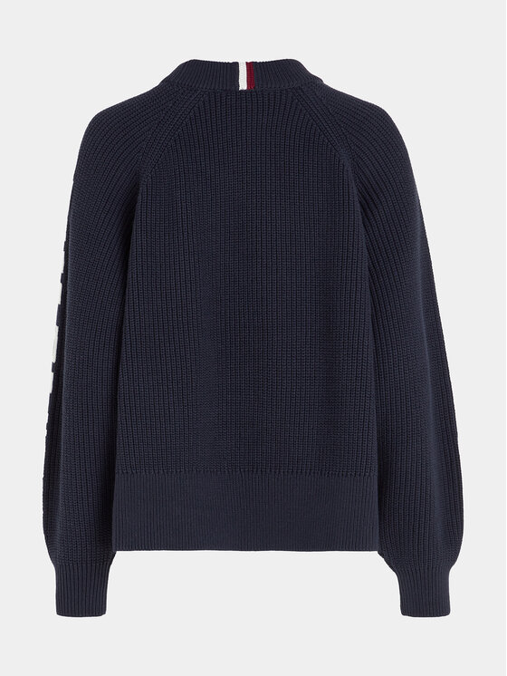 Tommy Hilfiger Tommy Hilfiger Pulover WW0WW39002 Mornarsko modra Regular Fit
