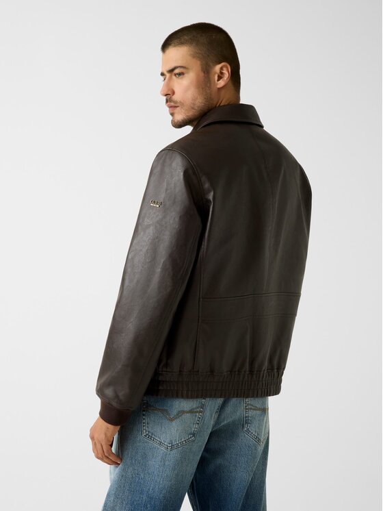 Guess Guess Jacke aus Kunstleder M6RL0A WJ260 Braun Regular Fit