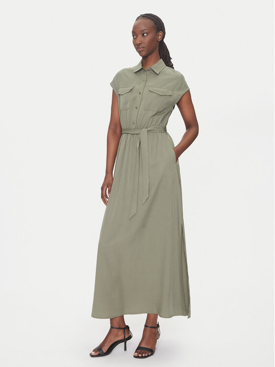 Gaudi Gaudi Hemdkleid 511BD15003 Khakifarben Regular Fit