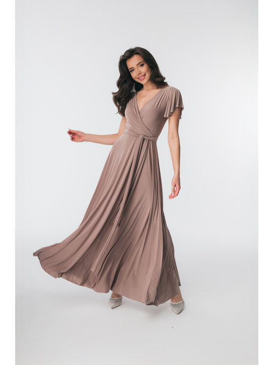Aurora Aurora Sukienka koktajlowa Abelia Beżowy Feminine Fit