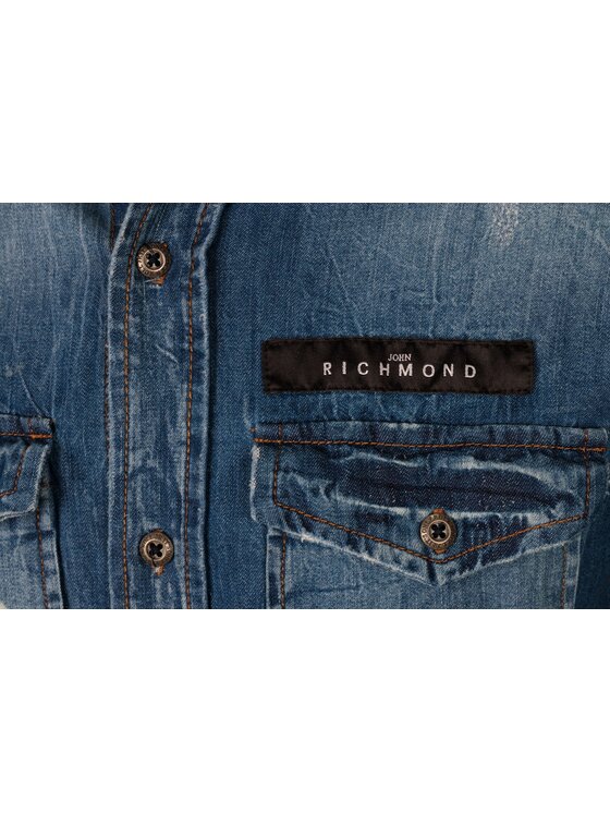 John Richmond John Richmond džínsová košeľa HMP21123CA Modrá Regular Fit