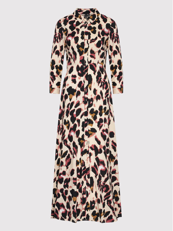YAS YAS Sukienka koszulowa Savanna 26022663 Beżowy Regular Fit