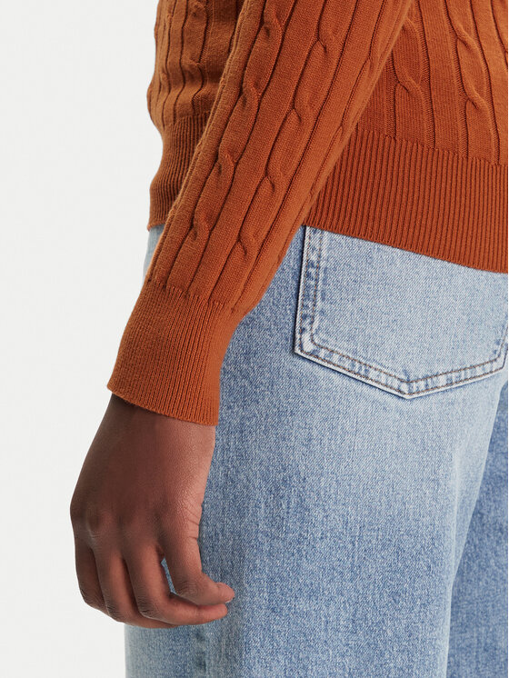 Gant Gant Džemper 4800100 Smeđa Slim Fit