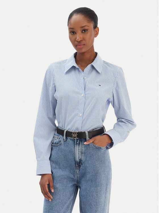 Tommy Hilfiger Tommy Hilfiger Hemd Ess WW0WW47169 Blau Regular Fit