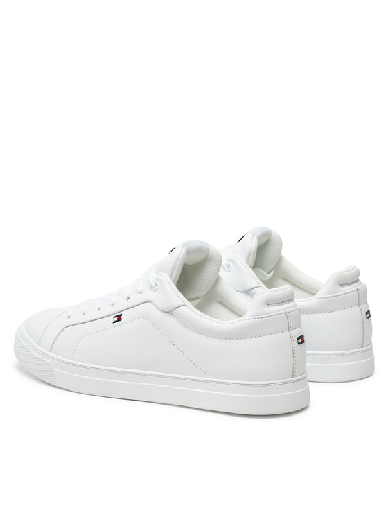 Tommy Hilfiger Tommy Hilfiger Sneakersy Icon Court Lth Flag Ess FM0FM05317 Biela