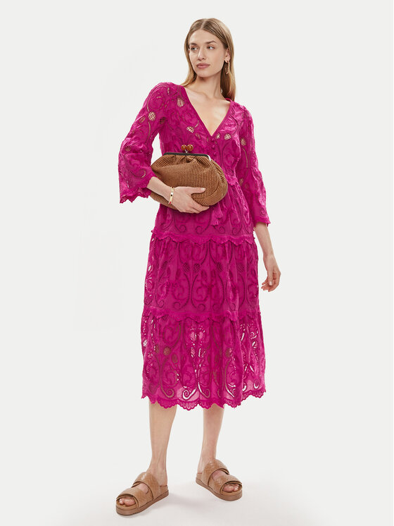 Luisa Spagnoli Luisa Spagnoli Rochie de vară Pigna 540712 Roz Regular Fit