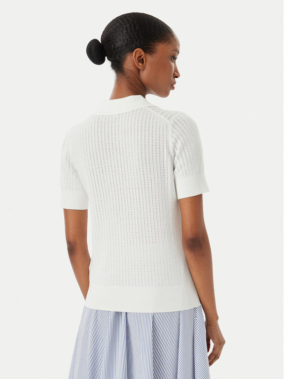 Tommy Hilfiger Tommy Hilfiger Megztinis WW0WW49362 Balta Slim Fit