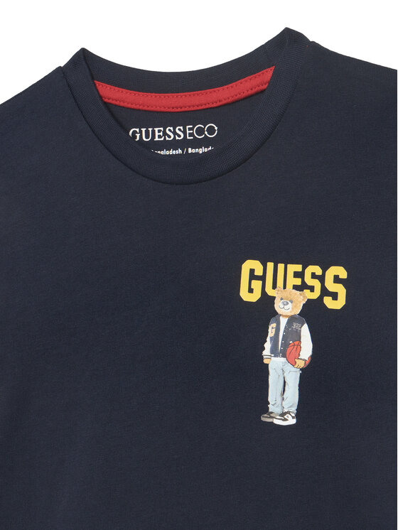 Guess Guess Majica N6YI23 3K3879 Mornarsko modra Regular Fit