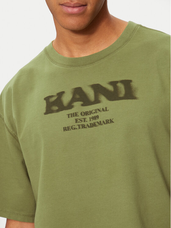 Karl Kani Karl Kani T-krekls Retro Sprayed 60300095 Zaļš Regular Fit