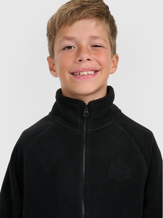 4F 4F Felpa di pile 4FJRAW25TFLEM490-20S Nero Regular Fit