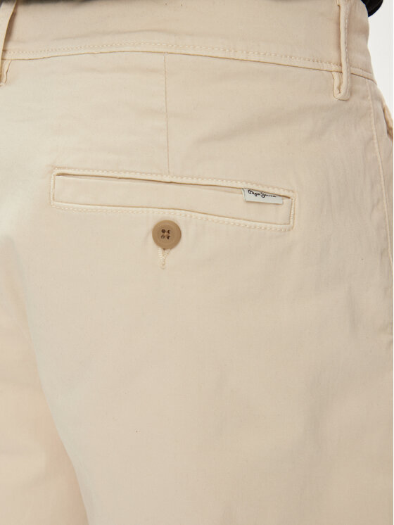 Pepe Jeans Pepe Jeans Szorty materiałowe Regular Chino Short PM801092 Beżowy Regular Fit