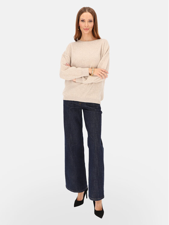 L’AF L’AF Sweter Frankie Beżowy Regular Fit