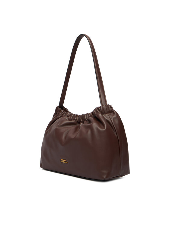 Tommy Hilfiger Tommy Hilfiger Táska Soft Leather Shoulder Bag AW0AW18307 Bordó
