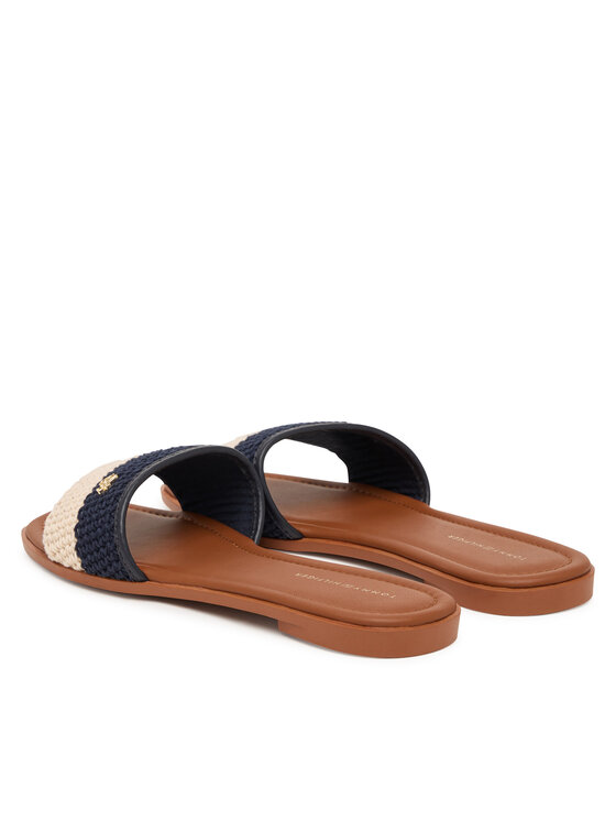 Tommy Hilfiger Tommy Hilfiger Ciabatte Flat Mule Crochet FW0FW09513 Blu scuro