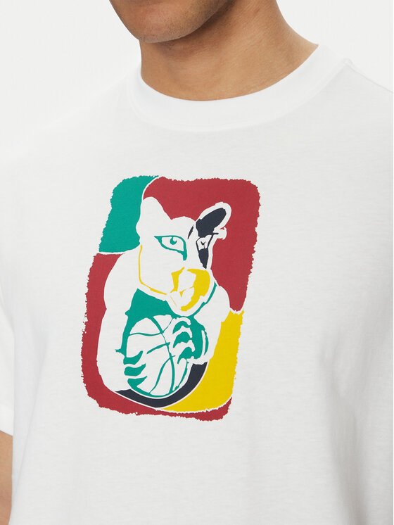 Puma Puma T-Shirt Dylan Exhibit 630673 Biały Regular Fit