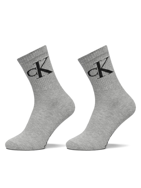 Calvin Klein Jeans Calvin Klein Jeans Комплект 2 чифта дълги чорапи дамски 701228811 Сив
