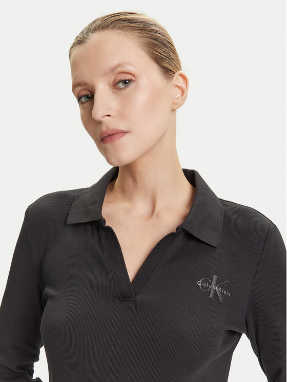 Calvin Klein Jeans Calvin Klein Jeans Vsakodnevna obleka Monologo LV047D214G Črna Slim Fit