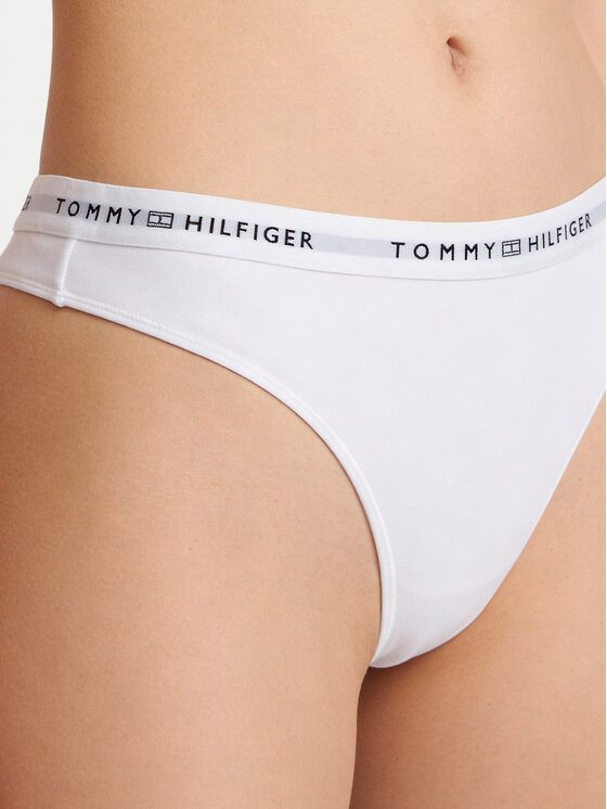 Tommy Hilfiger Tommy Hilfiger Kalhotky string UW0UW05875 Bílá