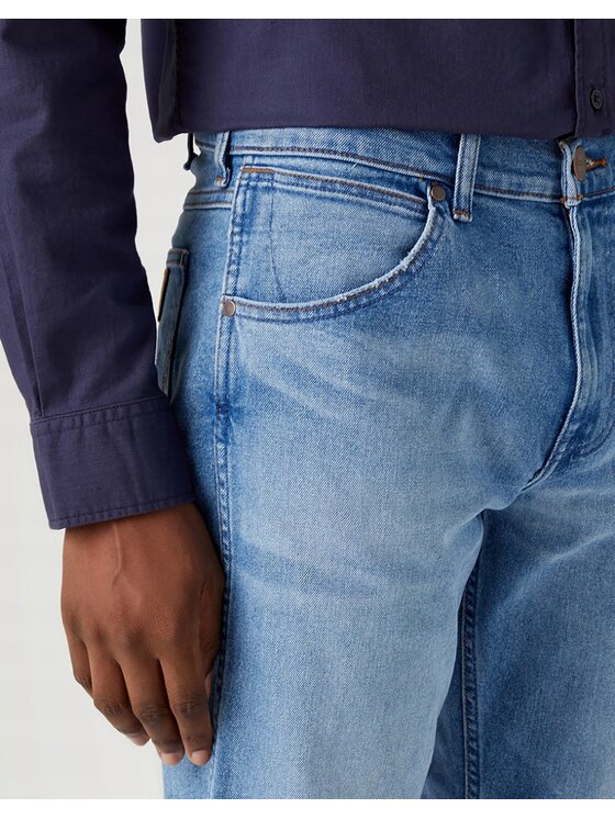 Wrangler Wrangler Jeansy Greensboro Niebieski Regular Fit