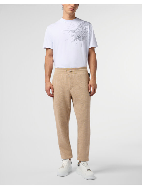 PHILIPP PLEIN PHILIPP PLEIN Spodnie dresowe 29881 Beżowy Jogger Fit