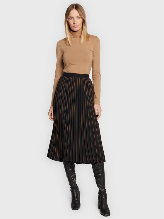 Marc Aurel Marc Aurel Plisēti svārki 2256 1000 93161 Melns Regular Fit