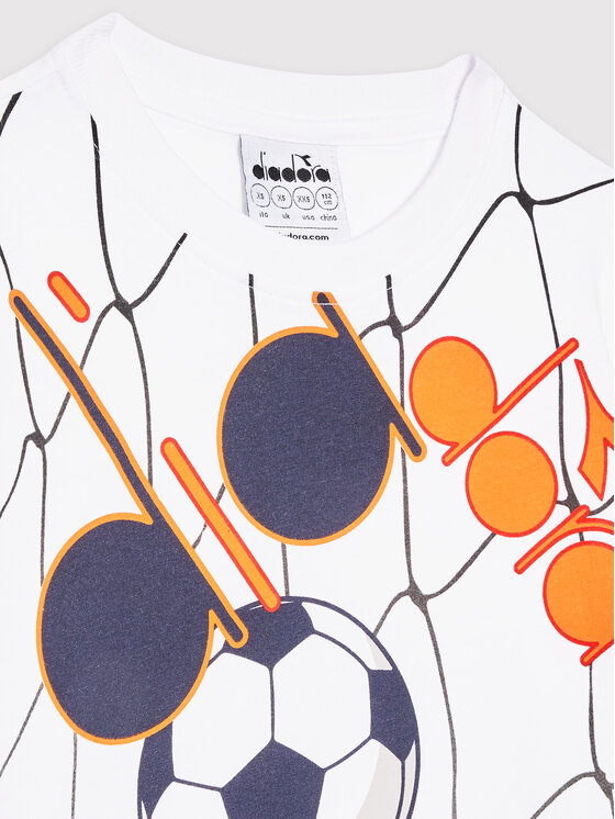 Diadora Diadora T-Shirt Diadora Fc 102.178248 Biały Regular Fit