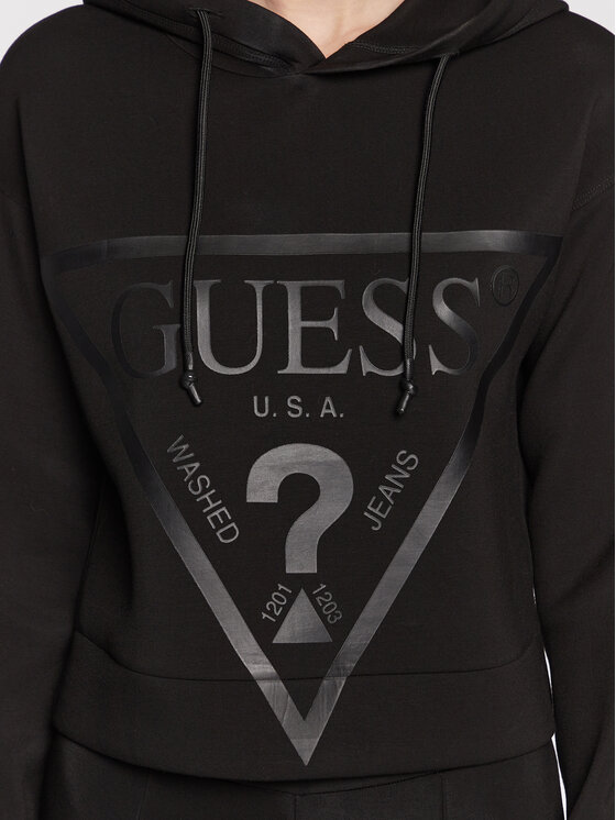 Guess Guess Bluza New Alisa V2YQ08 K7UW2 Czarny Regular Fit